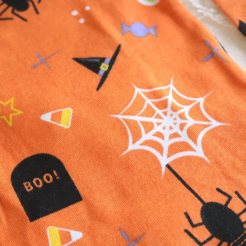Baby Halloween Trick or Treat Stripe Shorts Matching Family Sleep Set 3pc Bundle